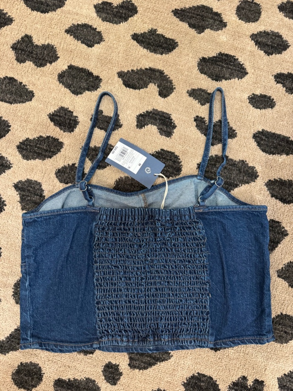 Universal Thread Dark Blue Denim Crop Camisole - Picture 3 of 3